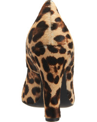 Dolce & Gabbana Leopard Calf Hair Chunky Heel Pump