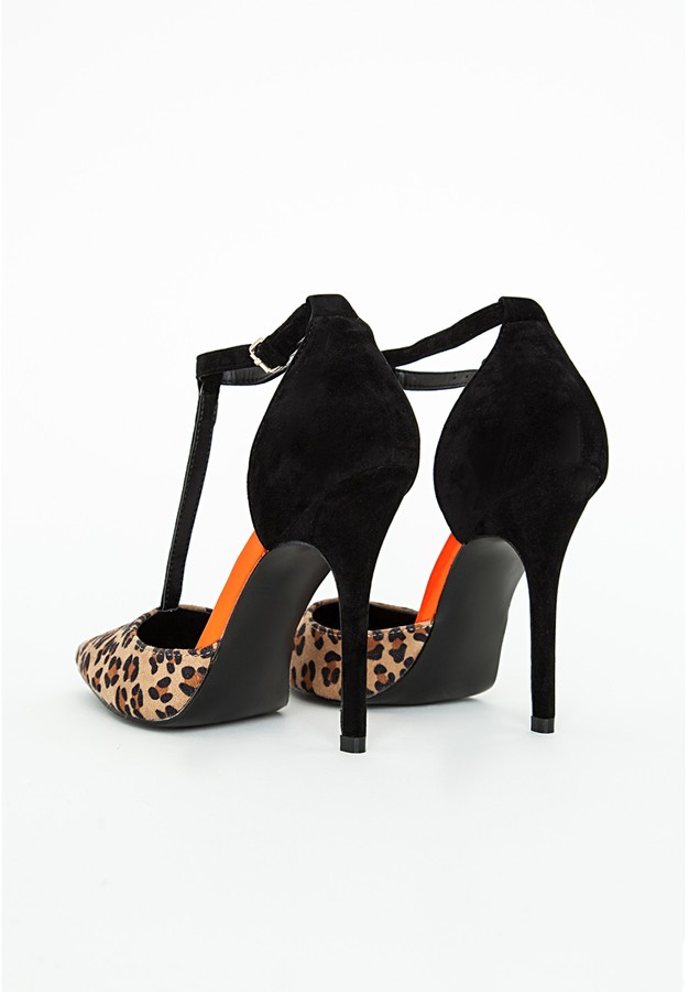 leopard print t bar shoes