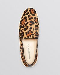 Via Spiga Flat Slip On Sneakers Galant Leopard Print