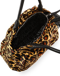 L.A.M.B. Dai Ii Zip Top Satchel Bag Leopard