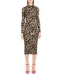 Tan Leopard Sweater Dress