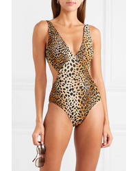 Melissa Odabash Del Mar Cutout Leopard Print Swimsuit