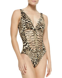 Karla Colletto Printed Strappy Front One Piece