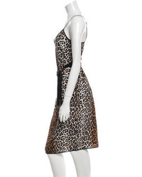 Elizabeth and James Silk Leopard Print Dress