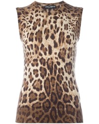 Dolce & Gabbana Leopard Print Tank Top