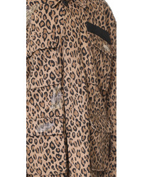 R 13 R13 Shredded Leopard Abu Jacket 645 shopbop Lookastic