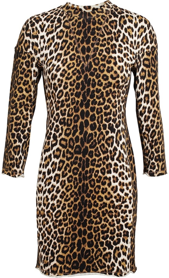 leopard print sweater dress