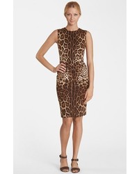 Dolce & Gabbana Dolcegabbana Leopard Print Sheath Dress