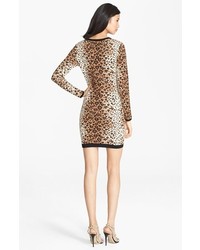 RED Valentino Leopard Jacquard Knit Dress