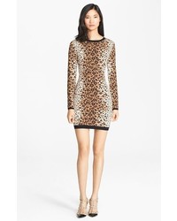 RED Valentino Leopard Jacquard Knit Dress