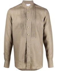 PT TORINO Linen Pleat Detail Shirt