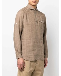 Lardini Long Sleeved Linen Shirt