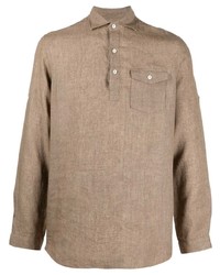 Lardini Long Sleeved Linen Shirt