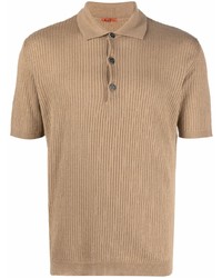 Barena Short Sleeve Linen Cotton Blend Polo Shirt