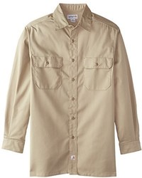 Carhartt Twill Long Sleeve Work Shirt Button Front S224