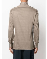 Kiton Chest Pocket Linen Blend Shirt