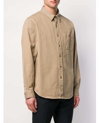 Ami Paris Classic Wide Fit Shirt With Buttoned Chest Pocket