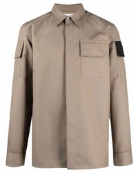 Bottega Veneta Contrasting Panel Detail Long Sleeve Shirt