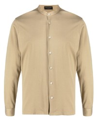 Dell'oglio Mandarin Collar Cotton Shirt