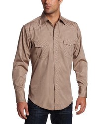 Wrangler Tall Sport Western Snap Shirt In Dobby Stripe