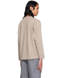 Li-Ning Beige Loose Fit Long Sleeve T Shirt