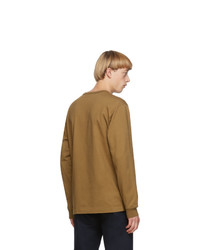 Stone Island Brown Cotton Long Sleeve T Shirt