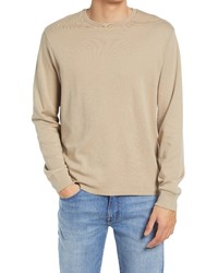 Frame Cotton Duofold Long Sleeve Cotton T Shirt In Mud At Nordstrom