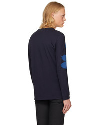 Alexander McQueen Navy Graffiti Long Sleeve T Shirt