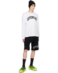 Givenchy White College Long Sleeve T Shirt