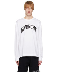 Givenchy White College Long Sleeve T Shirt
