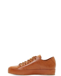 Feit Brown Leather Low Top Sneakers