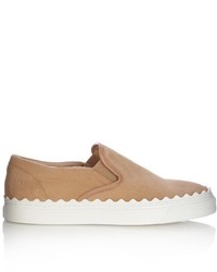 Chloé Chlo Ivy Low Top Calf Hair Slip On Trainers