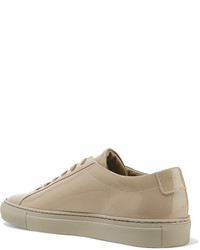 Common Projects Original Achilles Patent Leather Sneakers Beige