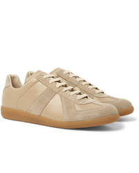 Maison Margiela Replica Leather And Suede Sneakers