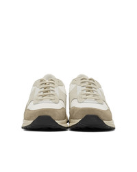 Woman by Common Projects White And Brown Track Classic Sneakers