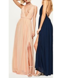 Missguided Plunging Neck Maxi Dress