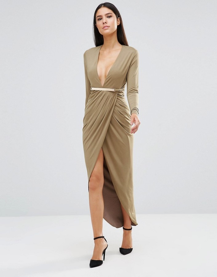 long sleeve slinky dress