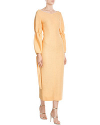 Emilia Wickstead Midi Dress With Gathered Sleeves