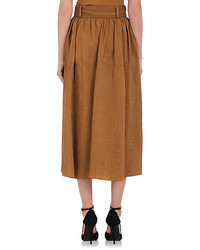 Nina Ricci Snap Front Belted Midi Skirt
