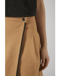 Boutique Melton Wool Wrap Mini Skirt