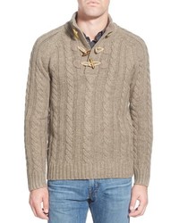 Schott NYC Toggle Cable Knit Sweater