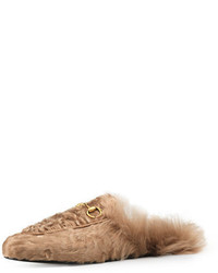 Gucci Princetown Shearling Fur Loafer Mule