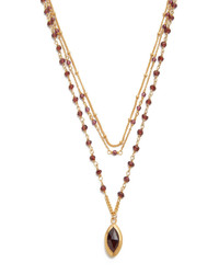 Chan Luu Garnet Layered Necklace