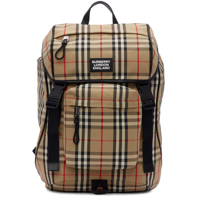 Burberry Beige Nylon Rocky Backpack, $1,490 | SSENSE | Lookastic