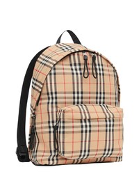 Burberry Jett Vintage Check Nylon Backpack In Beige At Nordstrom