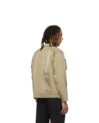 AFFIX Beige Technical Bomber Jacket