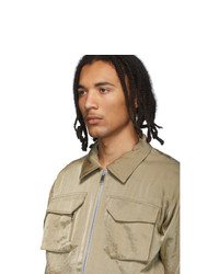 AFFIX Beige Technical Bomber Jacket