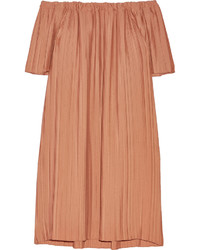 ADAM by Adam Lippes Adam Lippes Off The Shoulder Pleated Georgette Tunic