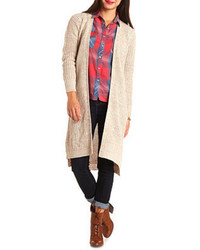 Charlotte Russe Marled Open Knit Duster Cardigan Sweater