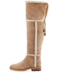 Frye Tamara Shearling Over The Knee Boot Taupe